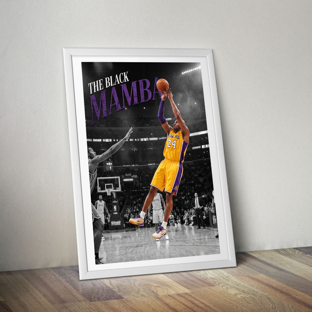 Flex Designs Poster Kobe Bryant Black Mamba Fadeaway 5 x 7" Home Goods - Sports Poster