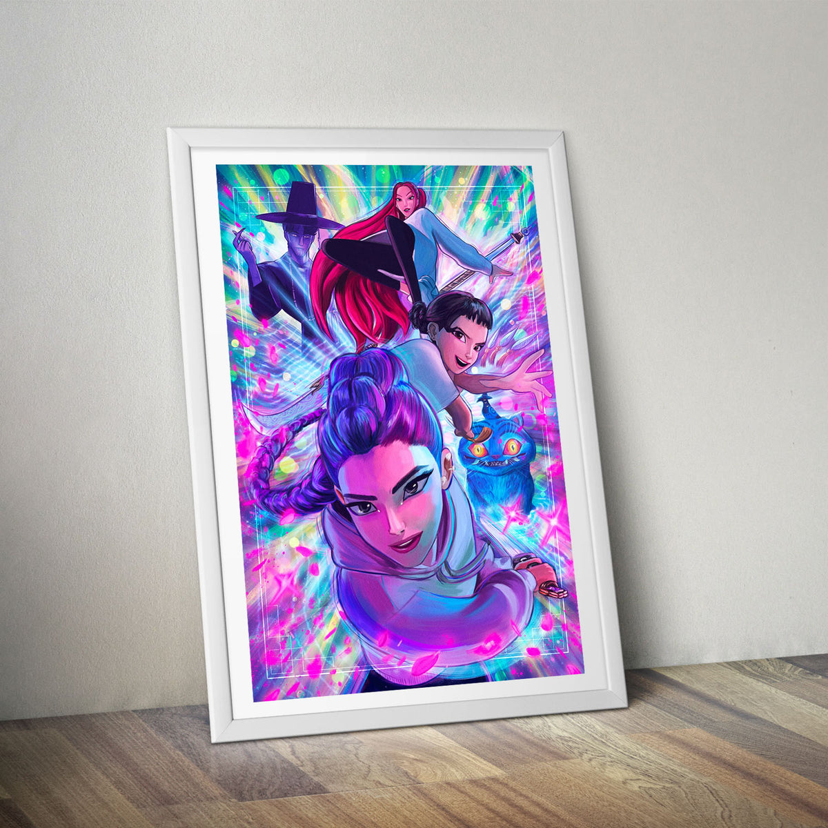 Flex Designs Poster KPop Demon Hunters Textless 5 x 7" Home Goods - Movie 2025 Movie Poster