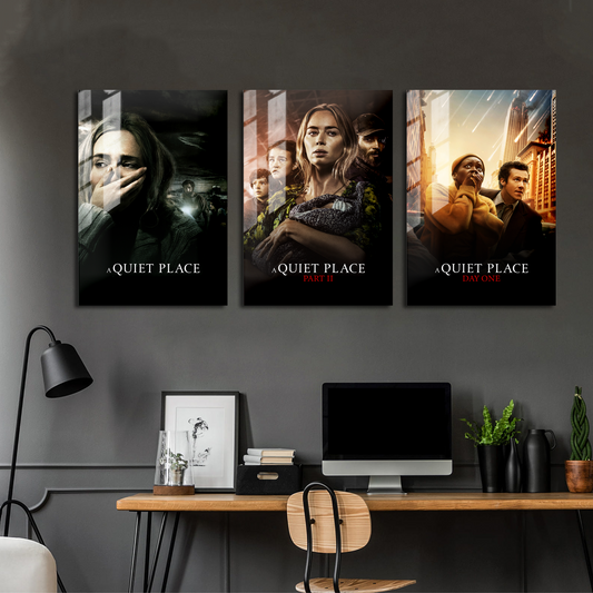 A Quiet Place Trilogy Metal Poster Set