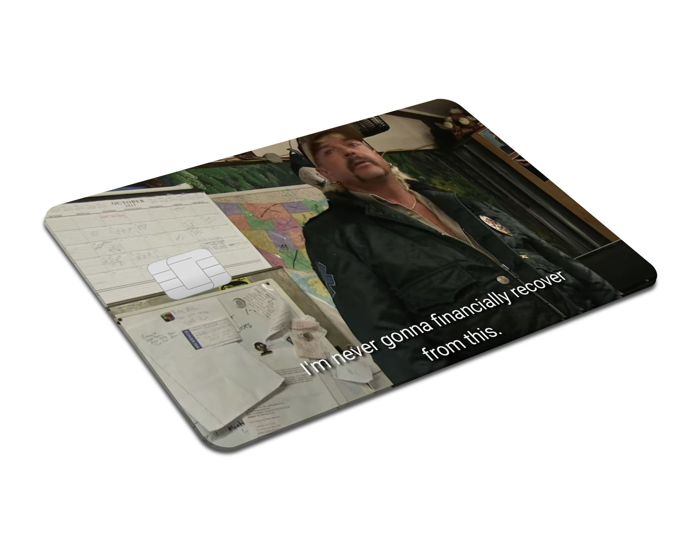 Flex Designs Credit Card I'm never gonna financially recover from this Full Skins - Meme Quotes & Debit Card Skin