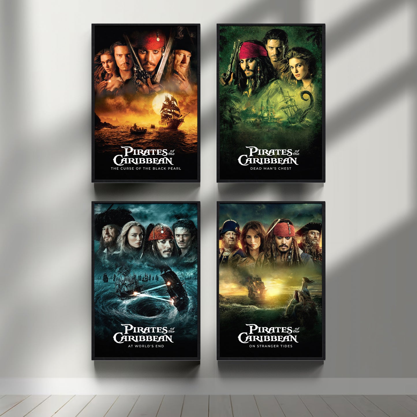 Pirates of the Carribean Series Poster Set