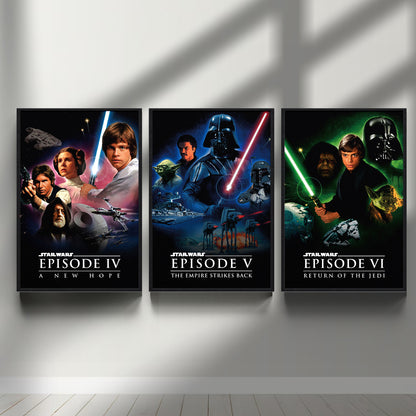 Star Wars Episode 4-6 Trilogy Poster Set
