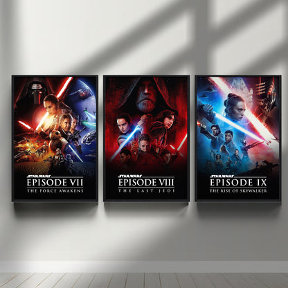 Star Wars Episode 7-9 Trilogy Poster Set