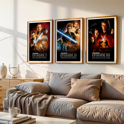 Star Wars Episode 1-3 Trilogy Poster Set