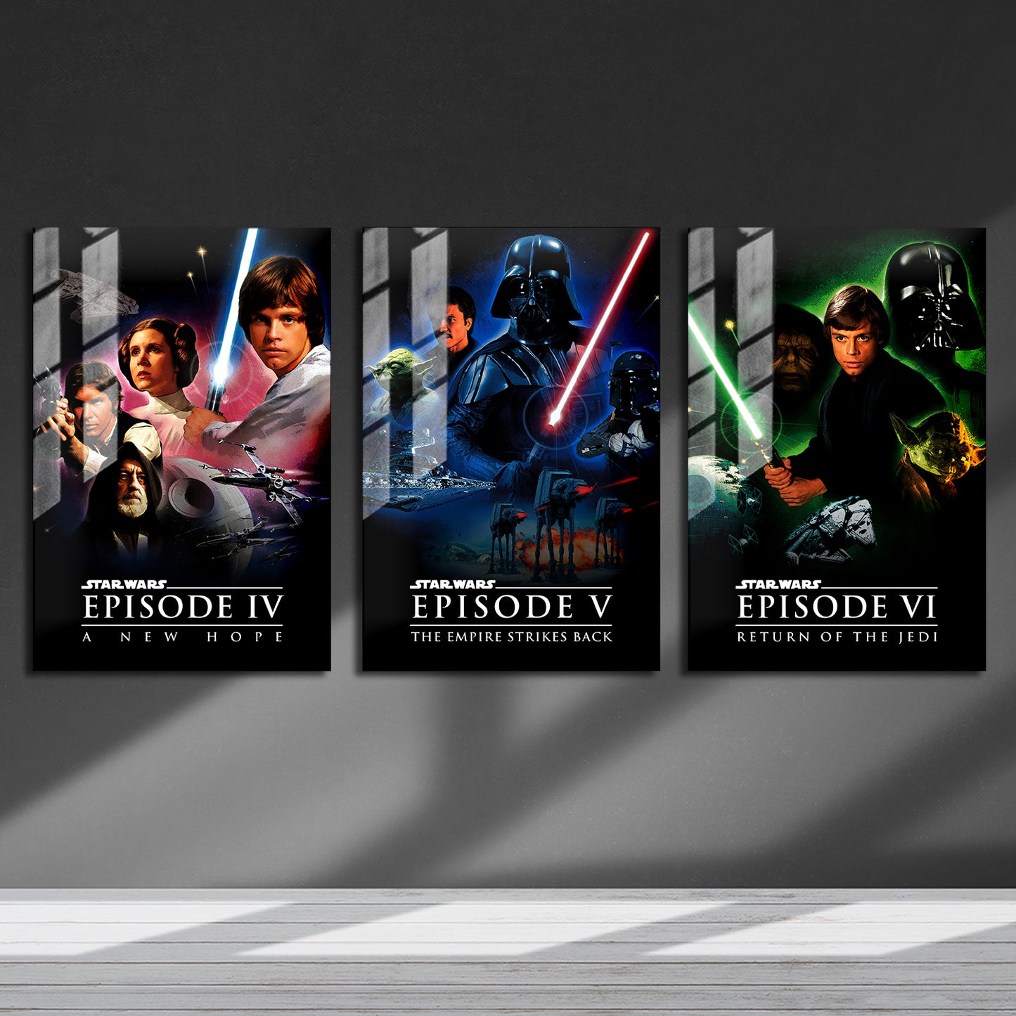 Star Wars Episode 4-6 Trilogy Metal Poster Set