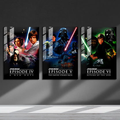 Star Wars Episode 4-6 Trilogy Metal Poster Set