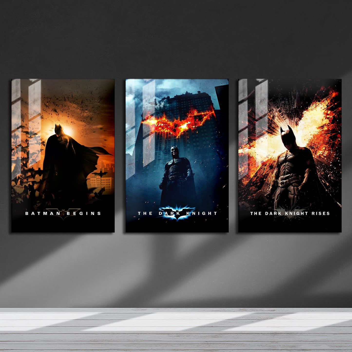 Dark Knight Batman Trilogy Metal Poster Set