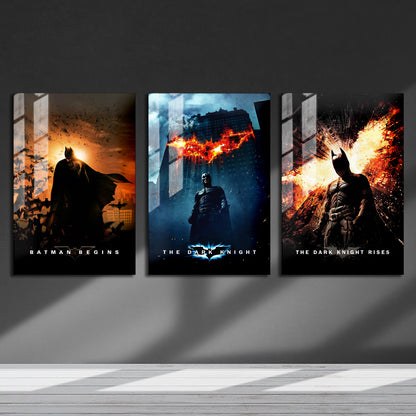 Dark Knight Batman Trilogy Metal Poster Set