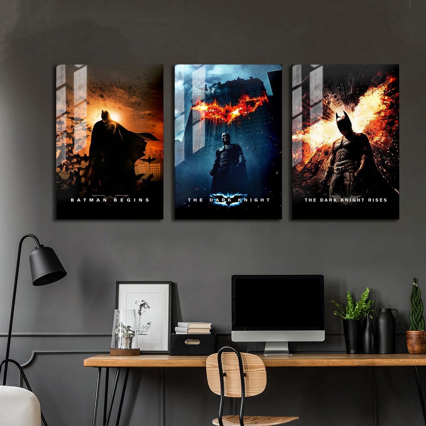 Dark Knight Batman Trilogy Metal Poster Set
