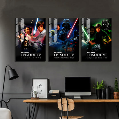 Star Wars Episode 4-6 Trilogy Metal Poster Set