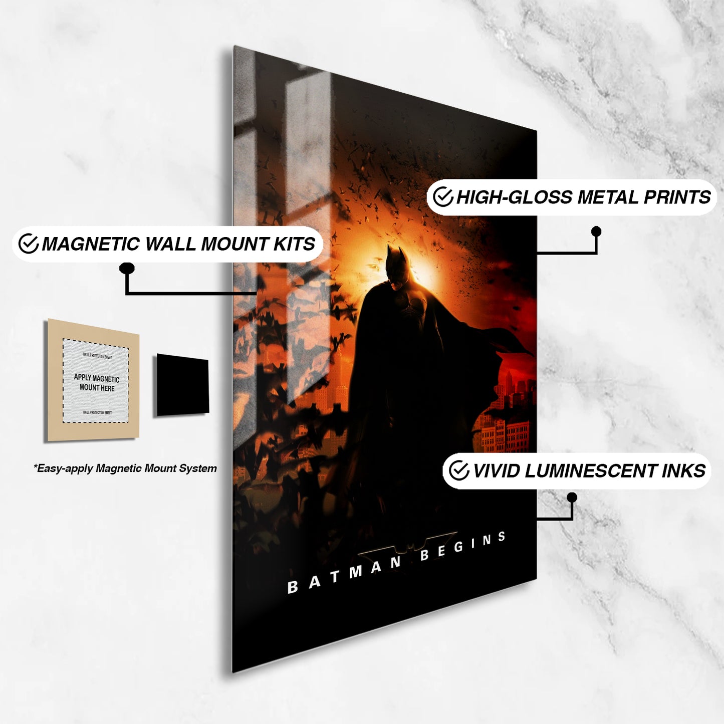 Dark Knight Batman Trilogy Metal Poster Set
