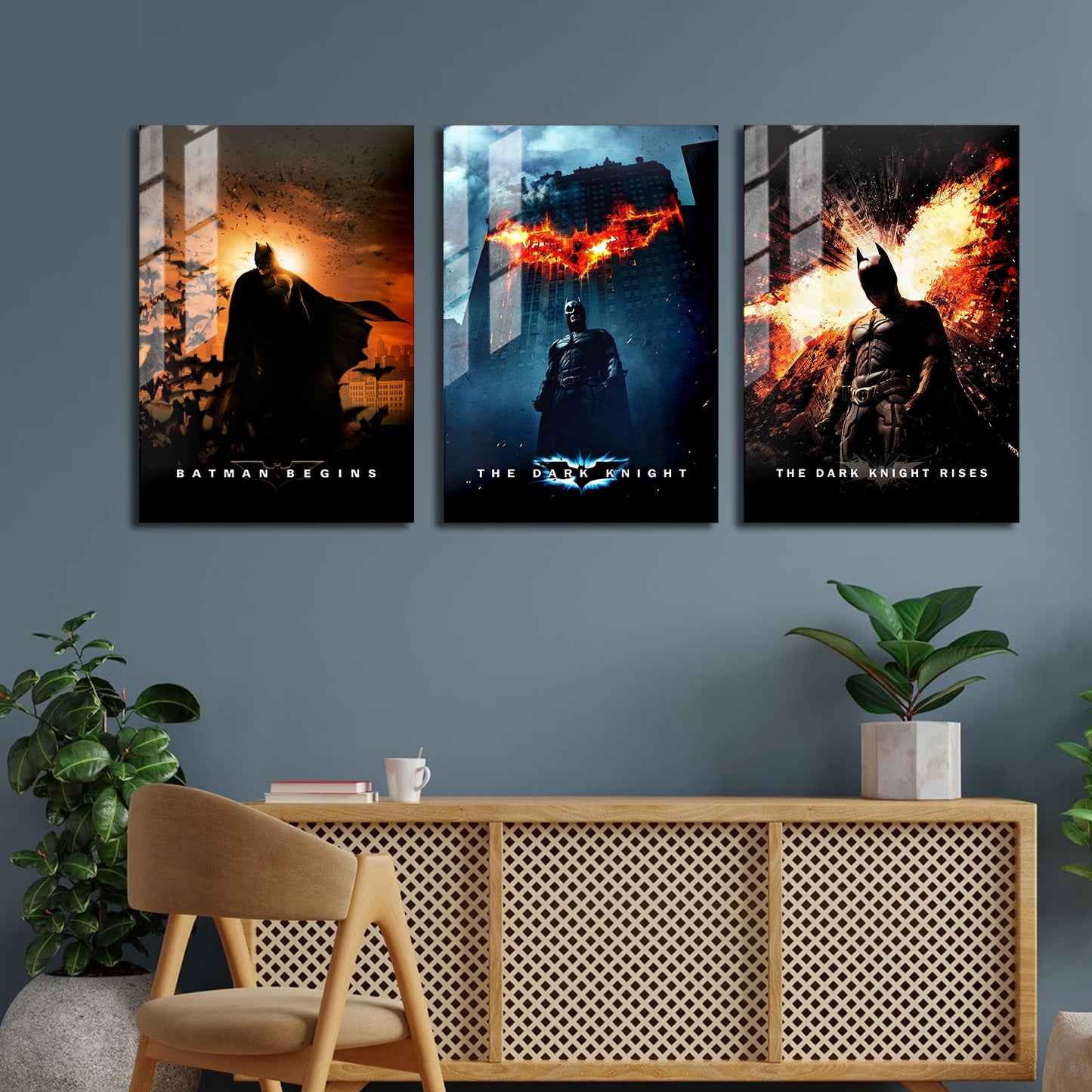 Dark Knight Batman Trilogy Metal Poster Set