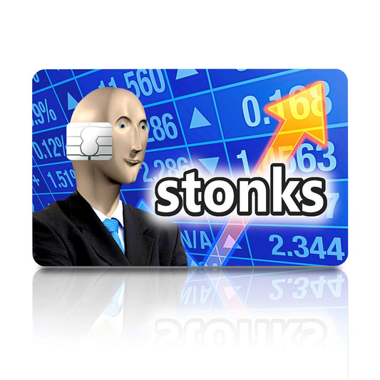 Flex Designs Credit Card Stonks Full Skins - Meme Quotes Credit Card & Debit Card Skin