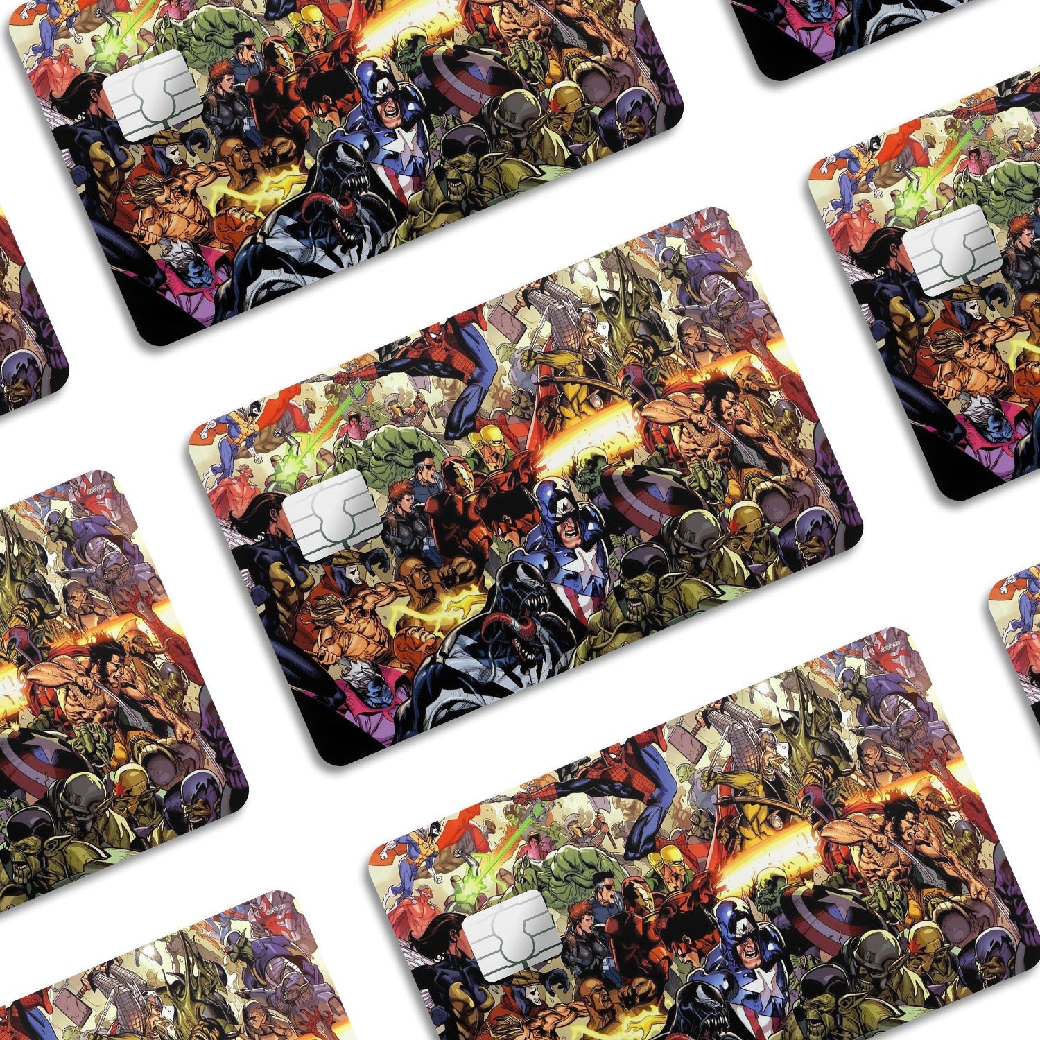 Flex Designs Credit Card Marvel Comics Window Skins - Superhero Marvel Credit Card & Debit Card Skin