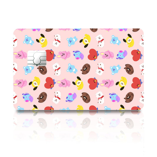 Flex Designs Credit Card BT21 Pattern Full Skins - Artist Kpop Credit Card & Debit Card Skin