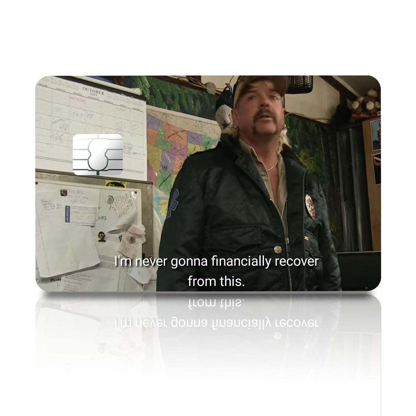 Flex Designs Credit Card I'm never gonna financially recover from this Full Skins - Meme Quotes Credit Card & Debit Card Skin