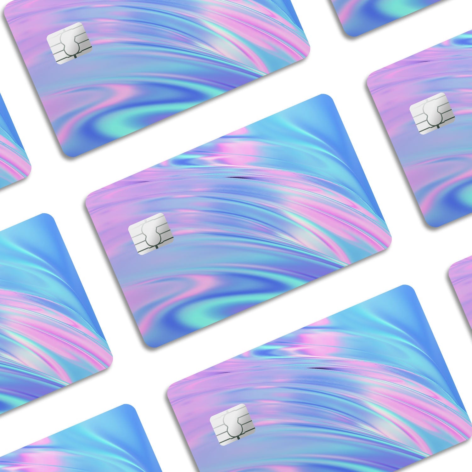holographic debit card Holographic Swirl Credit Card Credit Card & Debit Card Skin – Flex Design Store