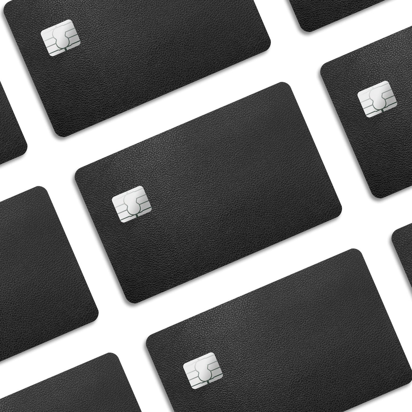 Flex Designs Credit Card Black Leather Window Skins - Pattern  Credit Card & Debit Card Skin