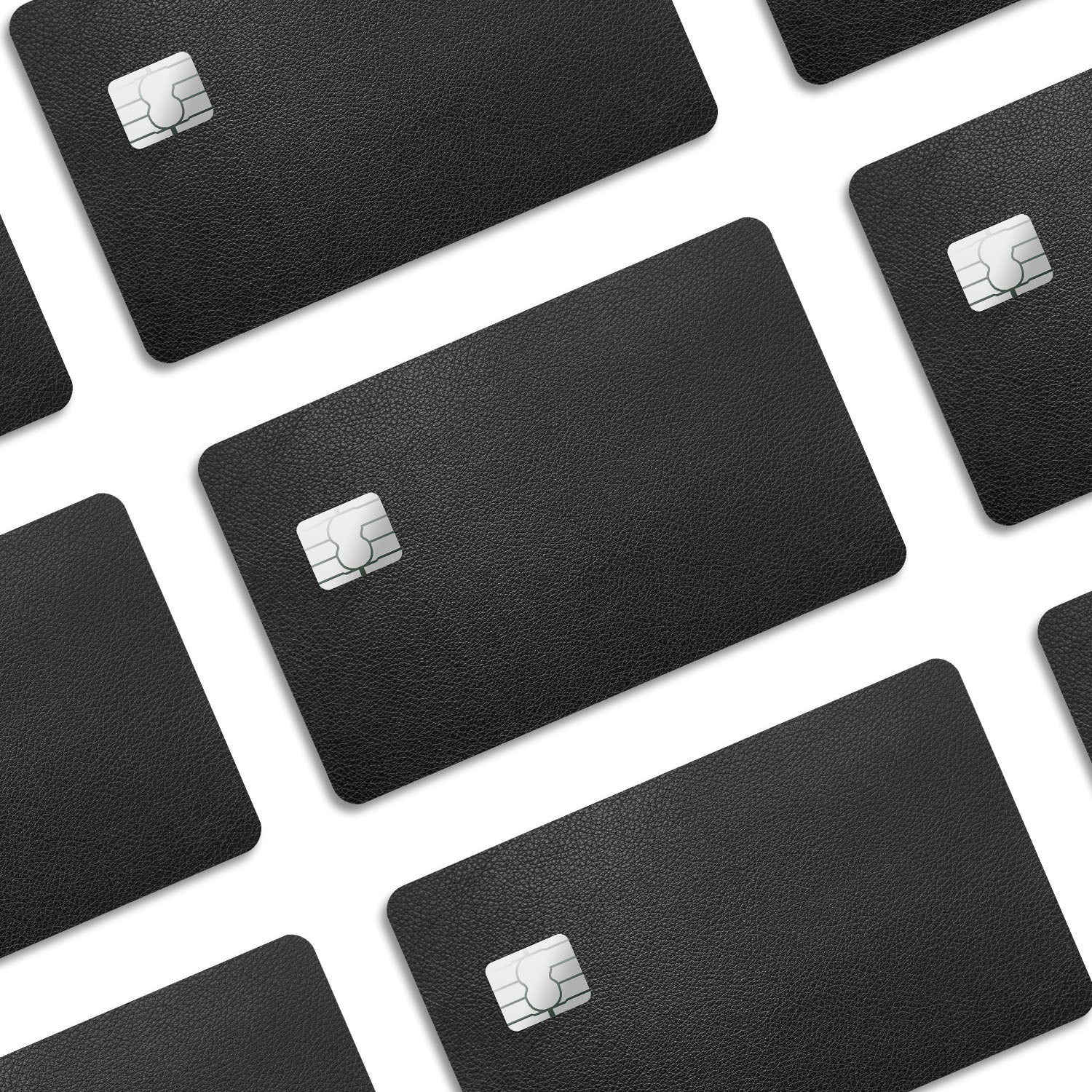 Flex Designs Credit Card Black Leather Window Skins - Pattern  Credit Card & Debit Card Skin