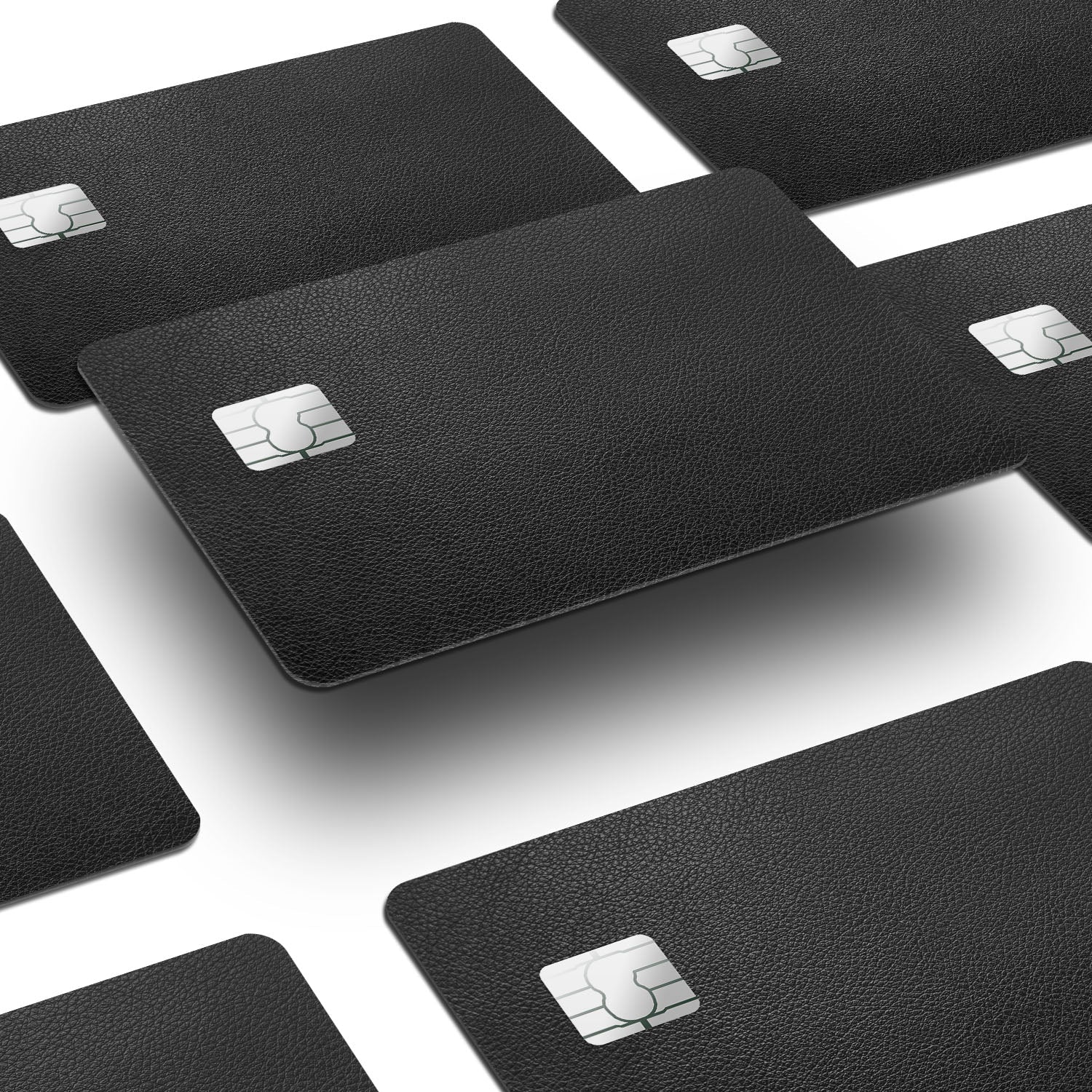 Flex Designs Credit Card Black Leather Window Skins - Pattern  Credit Card & Debit Card Skin