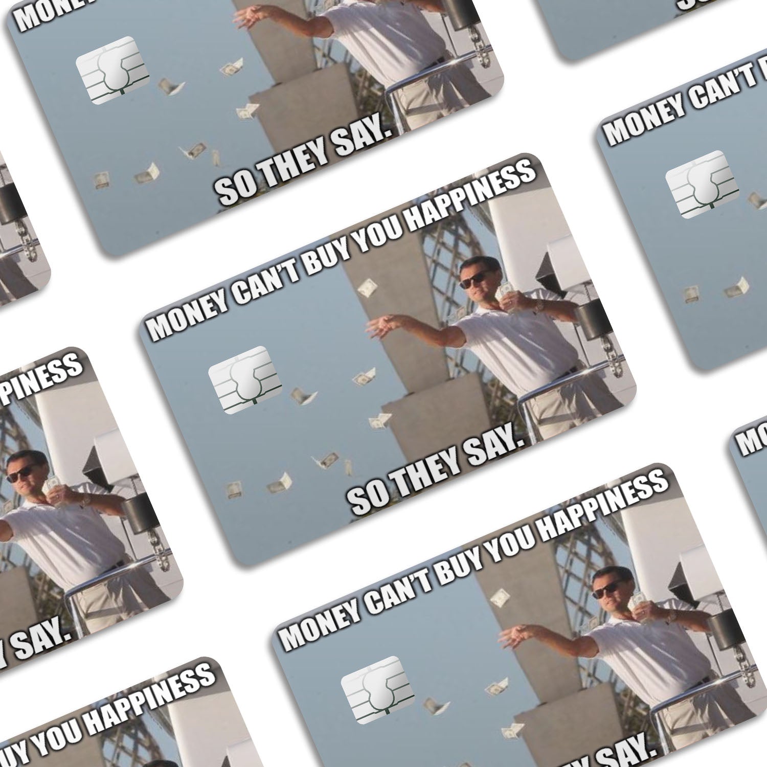 Flex Designs Credit Card Money Can't Buy Happiness Window Skins - Meme Quotes Credit Card & Debit Card Skin