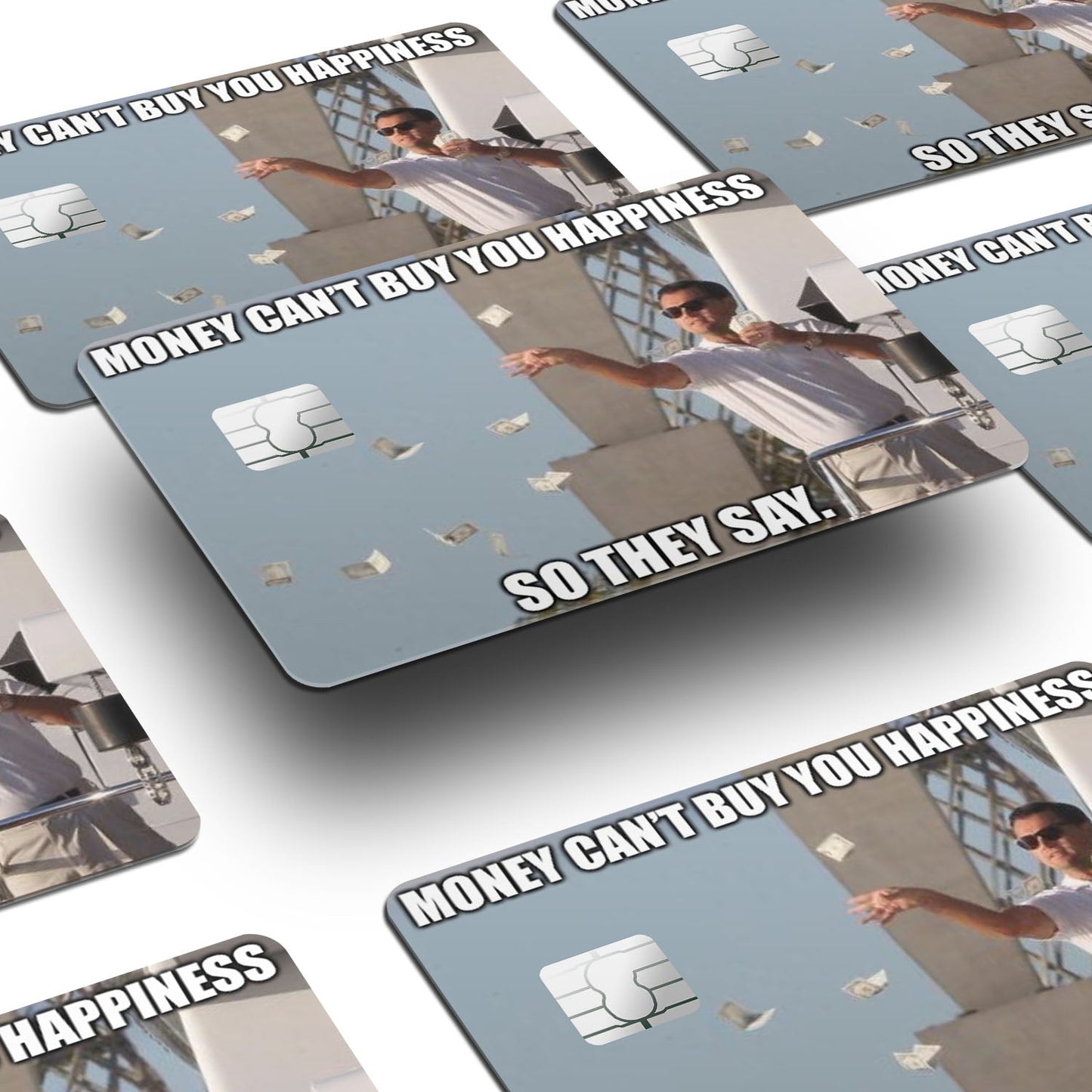 Flex Designs Credit Card Money Can't Buy Happiness Window Skins - Meme Quotes Credit Card & Debit Card Skin