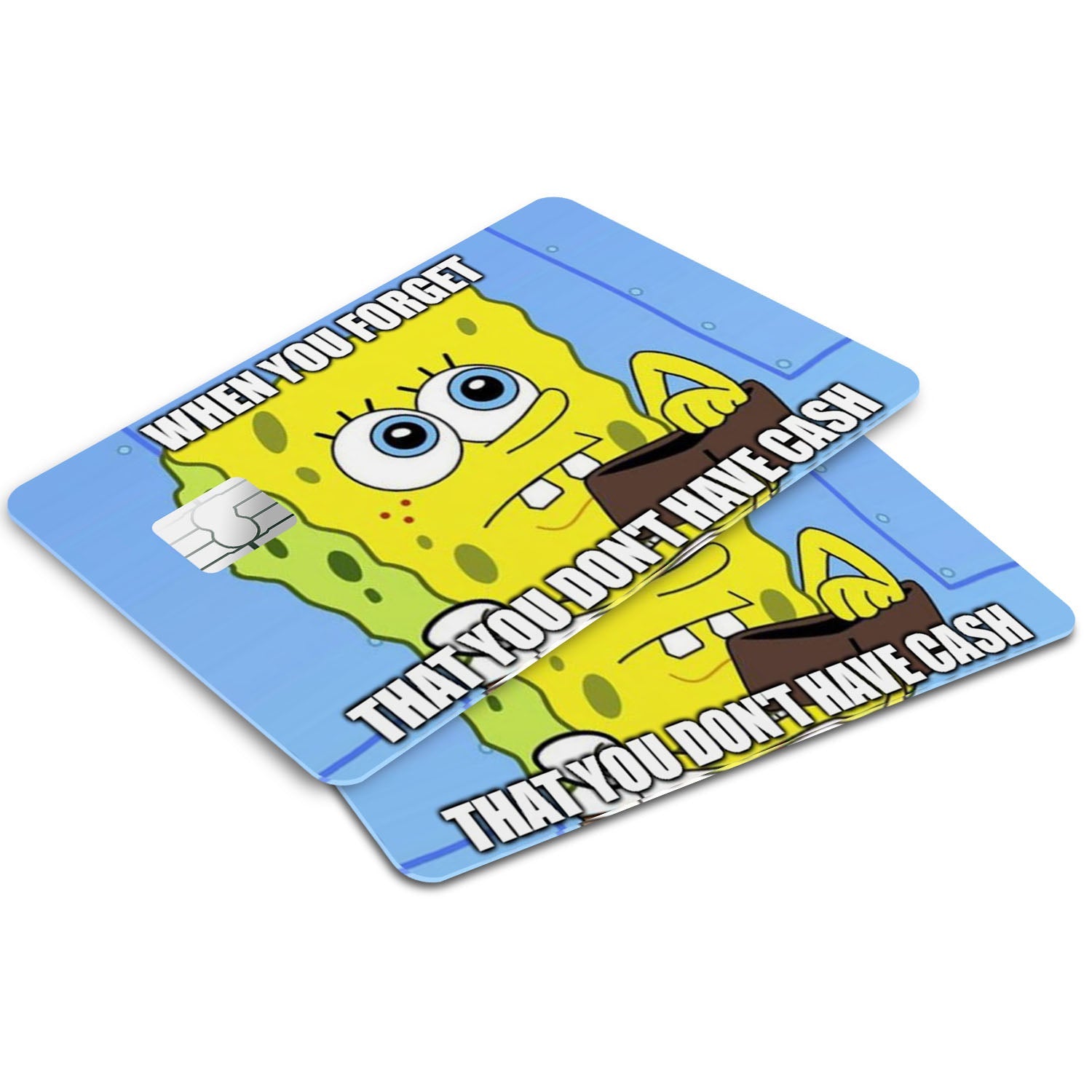 Flex Designs Credit Card Spongebob Wallet Window Skins - Meme Quotes Credit Card & Debit Card Skin