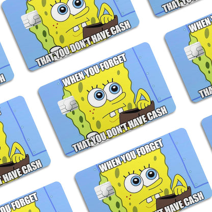 Flex Designs Credit Card Spongebob Wallet Window Skins - Meme Quotes Credit Card & Debit Card Skin