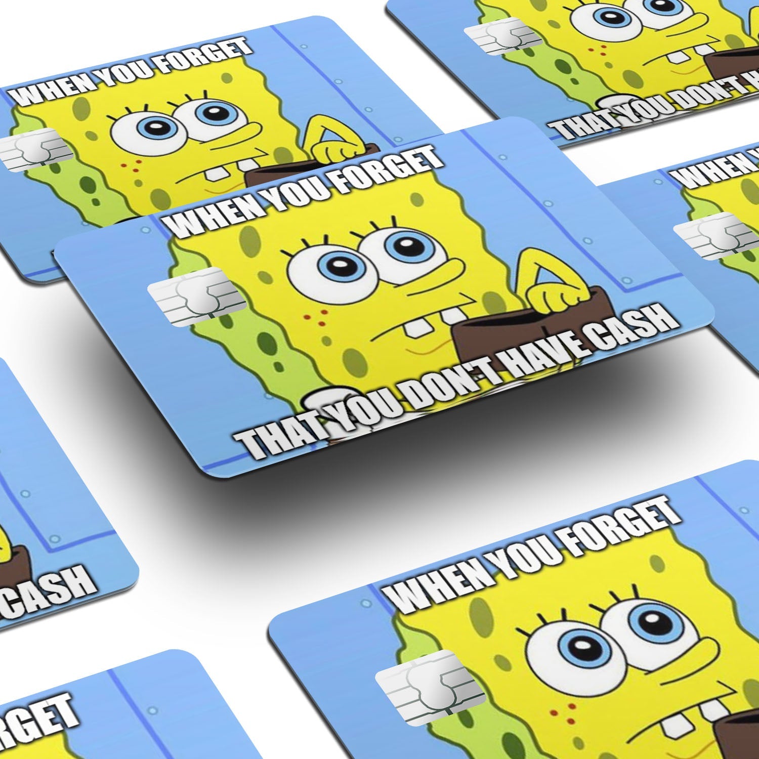Flex Designs Credit Card Spongebob Wallet Window Skins - Meme Quotes Credit Card & Debit Card Skin