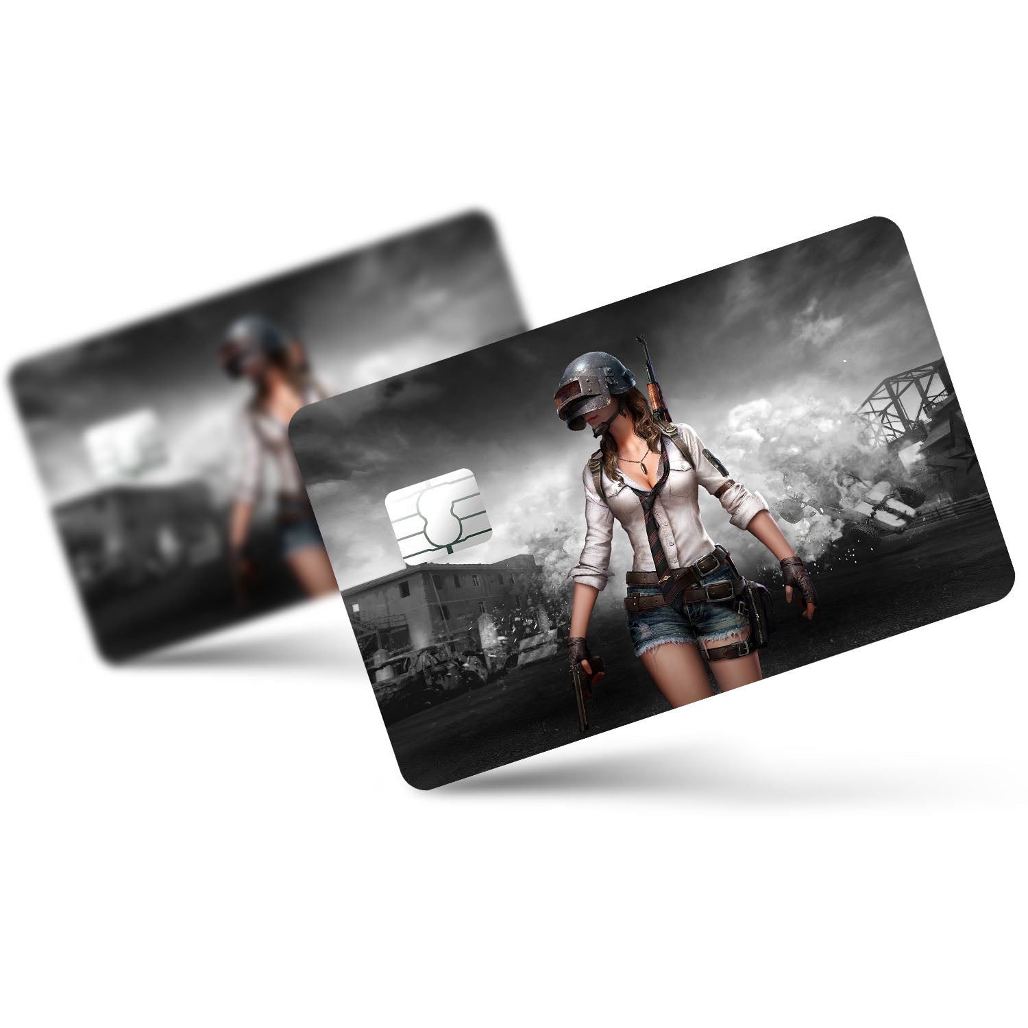 Flex Designs Credit Card PUBG Girl Full Skins - Game PUBG Credit Card & Debit Card Skin