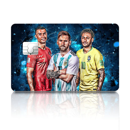 Flex Designs Credit Card Ronaldo Messi Neymar GOAT Full Skins - Sports Soccer Credit Card & Debit Card Skin