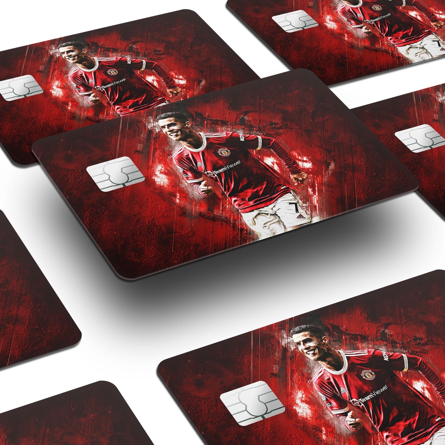 Flex Designs Credit Card Manchester United Ronaldo Window Skins - Sports Soccer Credit Card & Debit Card Skin
