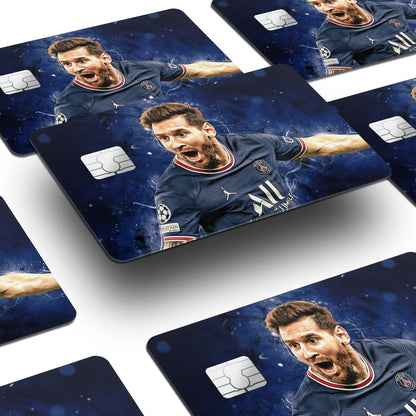 Flex Designs Credit Card PSG Messi Celebration Window Skins - Sports Soccer Credit Card & Debit Card Skin