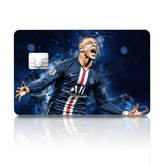 Flex Designs Credit Card PSG Kylian Mbappe Celebration Full Skins - Sports Soccer Credit Card & Debit Card Skin