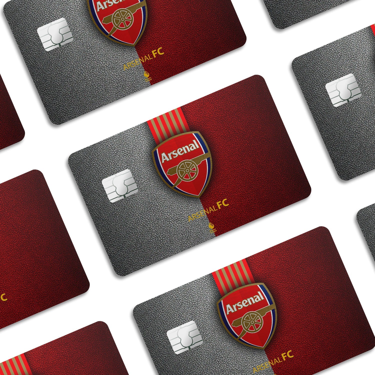Flex Designs Credit Card Arsenal Window Skins - Sports Soccer Credit Card & Debit Card Skin
