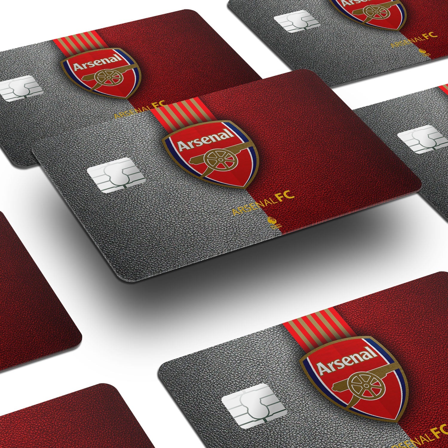 Flex Designs Credit Card Arsenal Window Skins - Sports Soccer Credit Card & Debit Card Skin