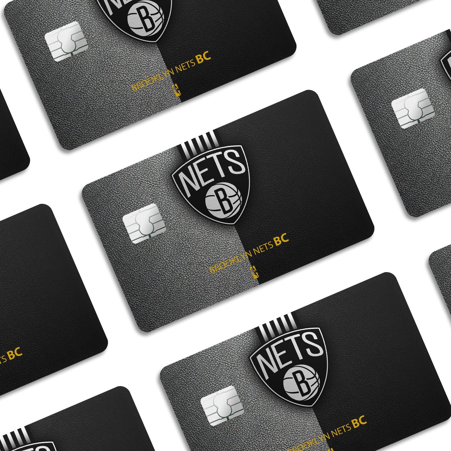 Flex Designs Credit Card Brooklyn Nets Window Skins - Sports Basketball Credit Card & Debit Card Skin