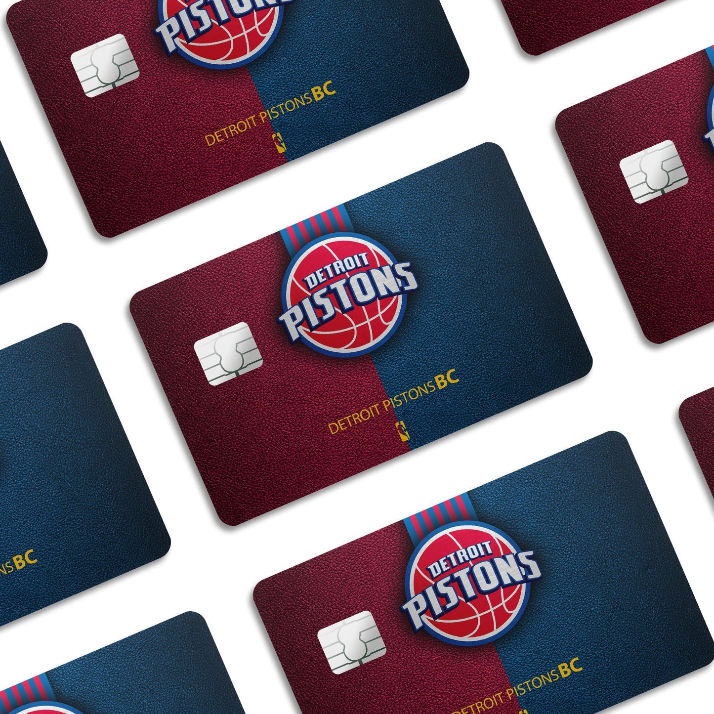 Flex Designs Credit Card Detroit Pistons Window Skins - Sports Basketball Credit Card & Debit Card Skin