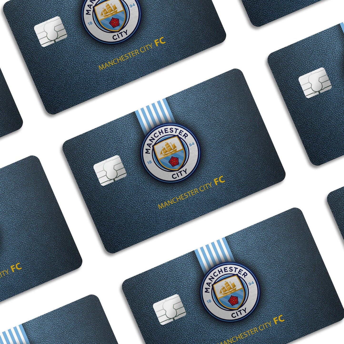 Flex Designs Credit Card Manchester City Window Skins - Sports Soccer Credit Card & Debit Card Skin