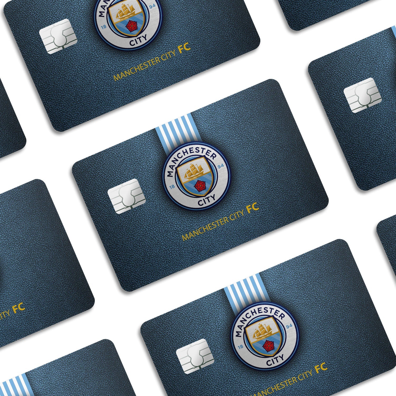 Flex Designs Credit Card Manchester City Window Skins - Sports Soccer Credit Card & Debit Card Skin
