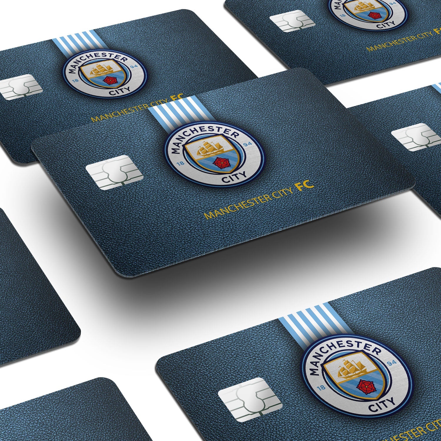 Flex Designs Credit Card Manchester City Window Skins - Sports Soccer Credit Card & Debit Card Skin