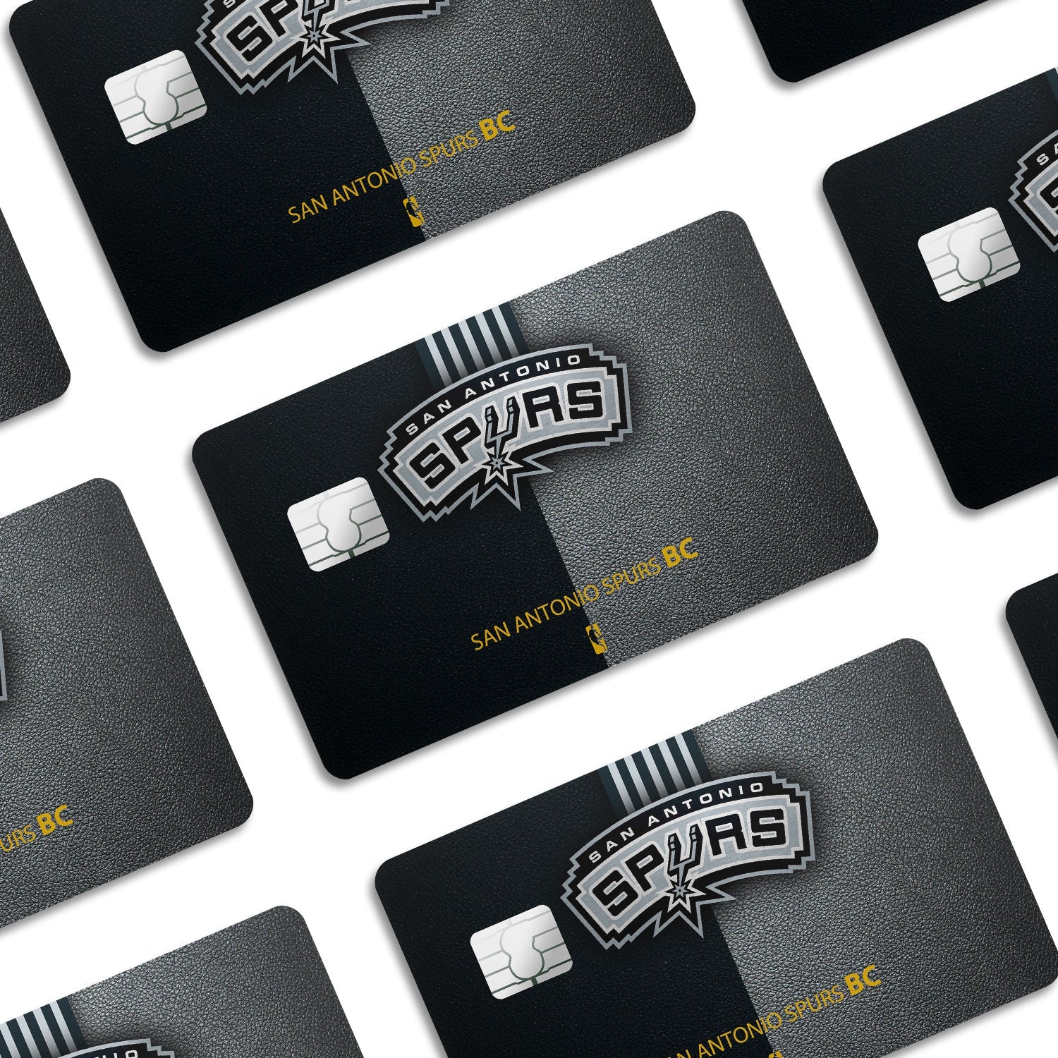 Flex Designs Credit Card San Antonio Spurs Window Skins - Sports Basketball Credit Card & Debit Card Skin