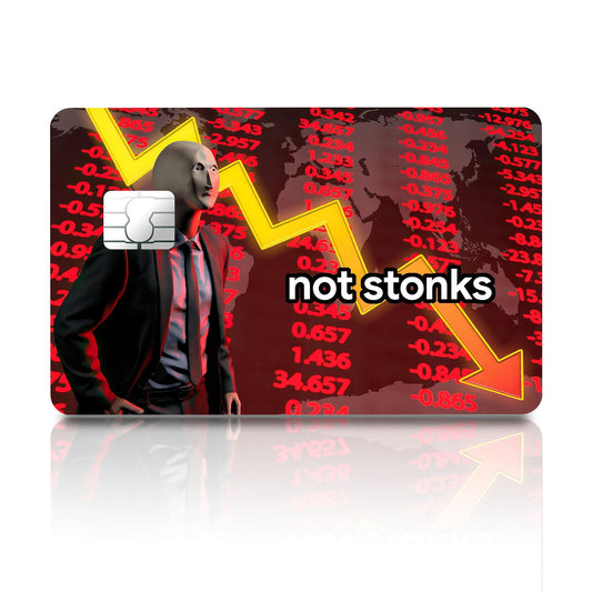 Flex Designs Credit Card Not Stonks Full Skins - Meme Quotes Credit Card & Debit Card Skin