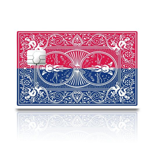 Flex Designs Credit Card Bicycle Playing Card Blue Red Full Skins - Meme  Credit Card & Debit Card Skin