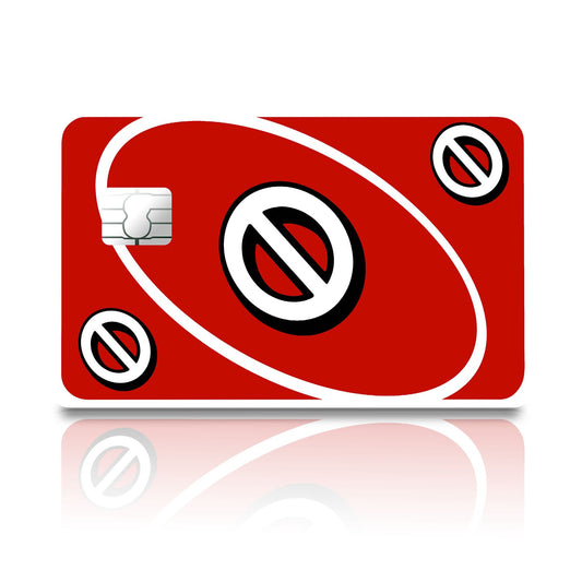 Flex Designs Credit Card Uno Skip Red Full Skins - Meme  Credit Card & Debit Card Skin