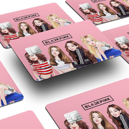 Flex Designs Credit Card BLACKPINK Cartoon Idol Window Skins - Kpop Artist Credit Card & Debit Card Skin