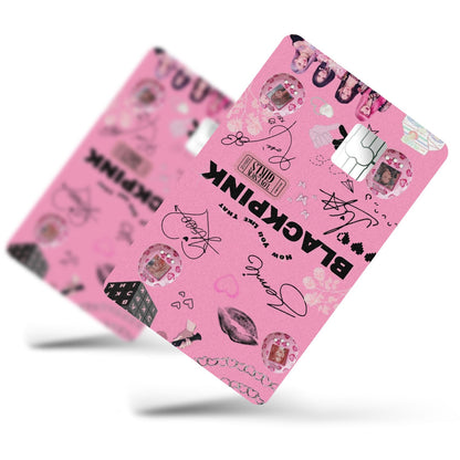 Flex Designs Credit Card BLACKPINK Pink Half Skins - Kpop Artist Credit Card & Debit Card Skin
