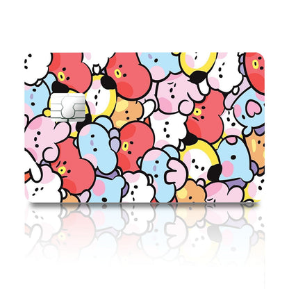 Flex Designs Credit Card BTS BT21 Pattern Full Skins - Kpop Artist Credit Card & Debit Card Skin