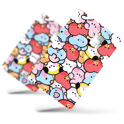 Flex Designs Credit Card BTS BT21 Pattern Half Skins - Kpop Artist Credit Card & Debit Card Skin