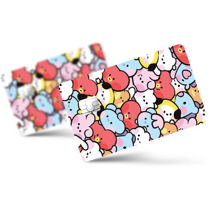 Flex Designs Credit Card BTS BT21 Pattern Full Skins - Kpop Artist Credit Card & Debit Card Skin